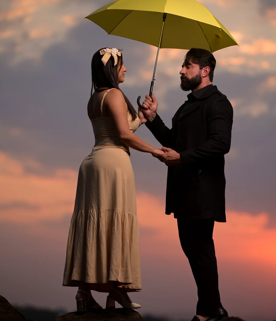 Ricardo e Vanessa Martins em imagem real do projeto O Casal Legendário